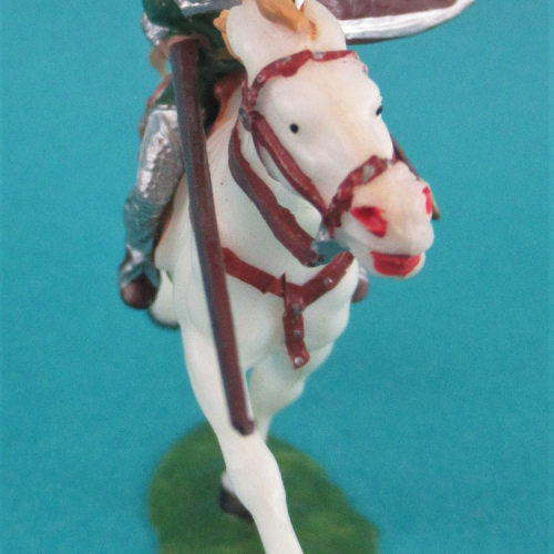 8855 4 Cavalier jouteur avec heaume et bouclier sur cheval 2 (III a).